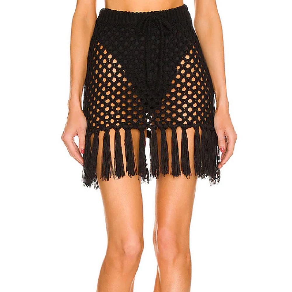 LPA fringe mini skirt